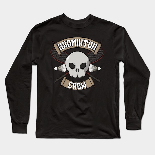 Badminton crew Jolly Roger Long Sleeve T-Shirt by RampArt